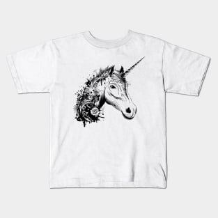 A head of a unicorn Kids T-Shirt